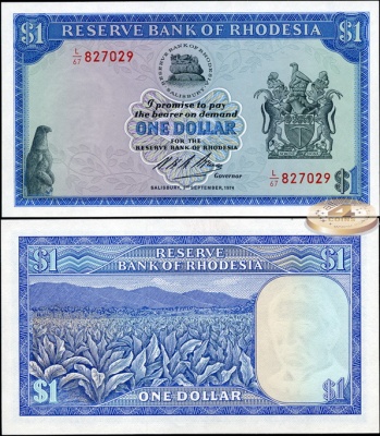 Родезия. 1 доллар (Unc) 1974