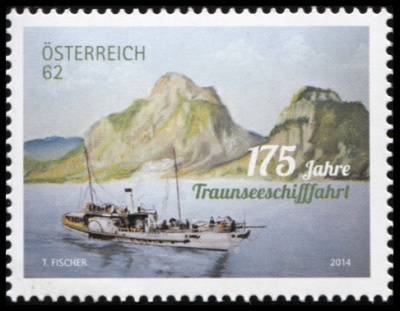 Австрия. 2014. 175 лет Круизам по Озеру Траунзе (Почтовая марка. MNH OG)