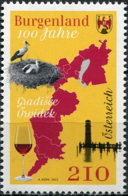 Австрия. 2021. Столетие Бургенланда (Почтовая марка. MNH OG)