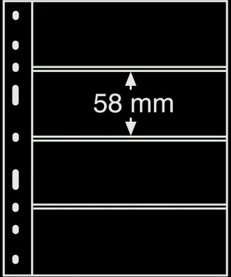 Черный лист Optima на 4 ячейки (S). [1 шт] Оптима (Leuchtturm)
