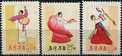 КНДР. 1964. Национальные танцы (Серия Почтовых марок. MNH)