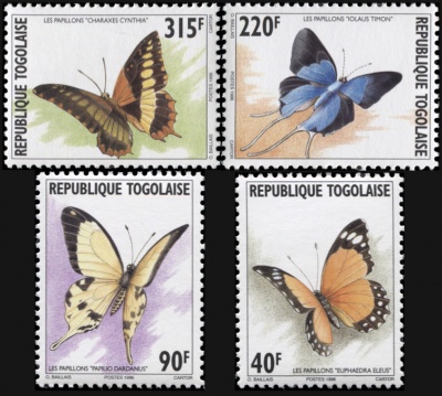 Того. 1996. Бабочки (Серия. MNH OG)