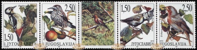 Югославия. 1997. Дикие птицы (Сцепка. MNH OG)
