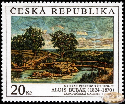 Чехия. 2004. На окраине, Чешский Рай, 1860-62, Алоис Бубак [1824-1870] (Почтовая марка. MNH OG)