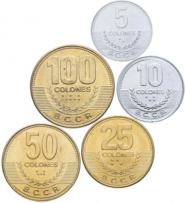 Коста-Рика. Набор №5 (5 монет) 2003-07