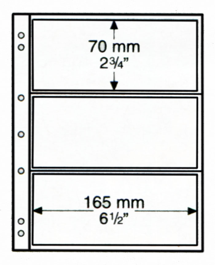 Лист Numis на 3 ячейки (Leuchtturm)