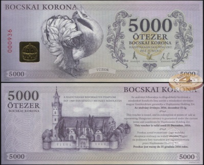 Венгрия [Hajdúnánási Holding Zrt.]. 5000 боцскайских корон (Unc) 2012