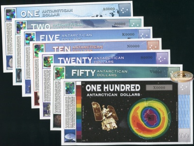 Антарктида. Набор №1 (7 банкнот. Specimen) 2001