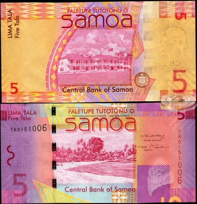 Самоа. 5 тала (Unc) 2008