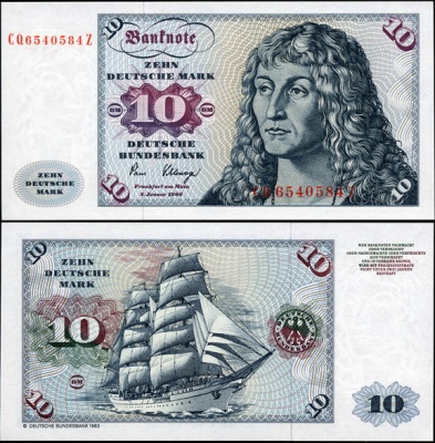 Германия (ФРГ). 10 марок (Unc) 1980