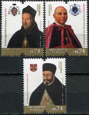 Португалия. 2022. Архиепископы Браги (Серия Почтовых марок. MNH OG)