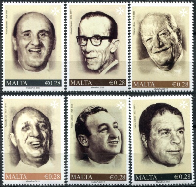 Мальта. 2019. Мальтийские артисты (Почтовая марка. MNH OG)