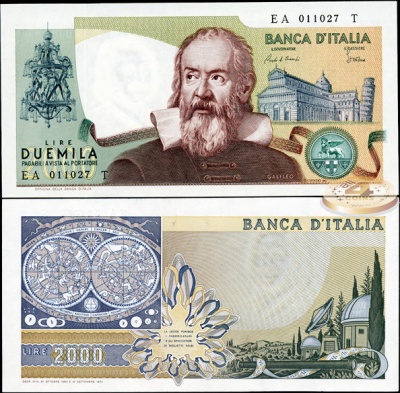 Италия. 2000 лир (Unc) 1983