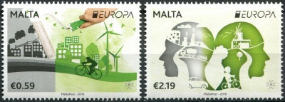 Мальта. 2016. Думай о Зеленом (Серия Почтовых марок. MNH OG)