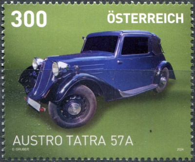 Австрия. 2024. Машины. Австро Татра 57А (Почтовая марка. MNH OG)
