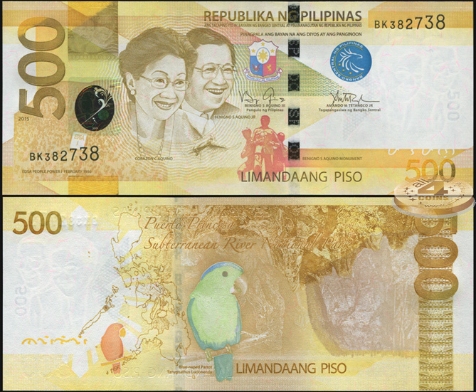 Филиппины. 500 писо (Unc) 2015