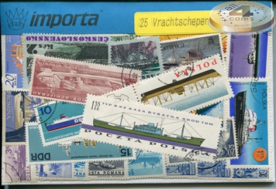 Грузовые Суда. Набор почтовых марок (25 шт. Ассорти)