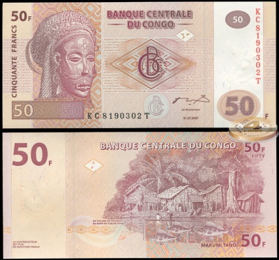 Конго. 50 франков (Unc) 2007