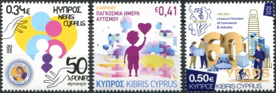 Кипр. 2022. Юбилеи и события (Серия Почтовых марок. MNH OG)