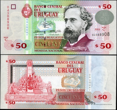 Уругвай. 50 песо (Unc) 2003