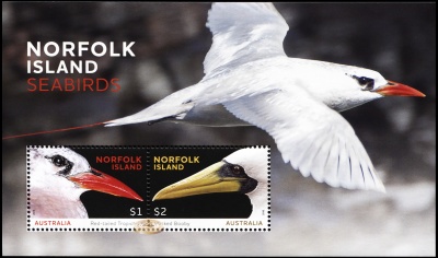 Остров Норфолк. 2016. Морские птицы Острова Норфолк (Блок. MNH OG)