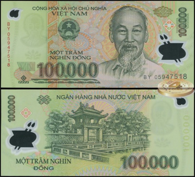 Вьетнам. 100000 донг (Unc. Пластик) 2005