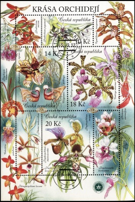 Чехия. 2012. Красота орхидей (Блок. CTO Гашеная)