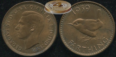 Великобритания. 1 фартинг. 1939 (Unc)