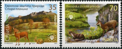 Сербия. 2014. Европейская охрана природы (Серия. MNH OG)