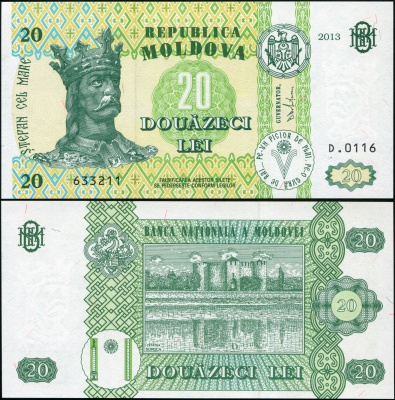 Молдова. 20 леев (Unc) 2013