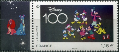 Франция. 2023. 100-летие компании Disney (VI) (Почтовая марка. MNH OG)