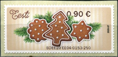 Эстония. 2020. Рождество (Почтовая марка. MNH OG)