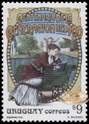 Уругвай. 2000. 100 лет Поколению писателей 900 (Почтовая марка. MNH OG)