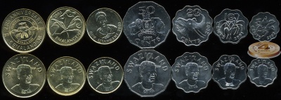 Свазиленд. Набор №2 (7 монет) 1999-2003