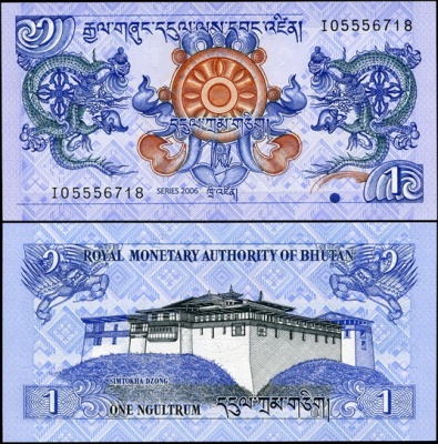 Бутан. 1 нгултрум (Unc) 2006