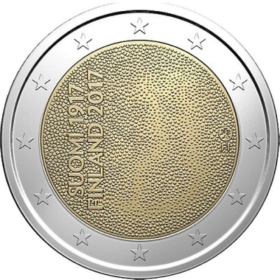 Финляндия. 2 евро. 2017 (Unc. Биметалл) 100-летие независимости Финляндии