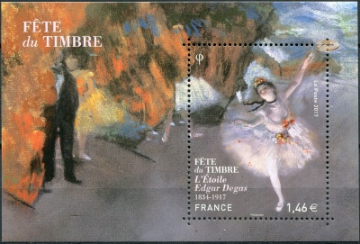 Франция. 2017. L'Etoile. Картина Эдгара Дега [1834-1917] (Блок. MNH OG)