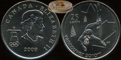 Канада. 25 центов. 2008 (Unc)