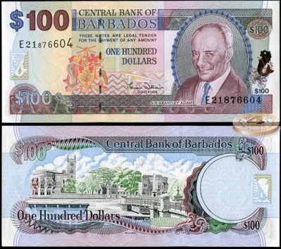 Барбадос. 100 долларов (Unc) 2000
