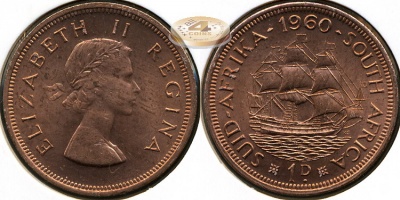 Южная Африка. 1 пенни. 1960 (Unc)