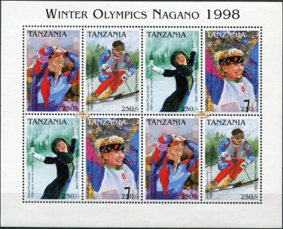 Танзания. 1997. Зимняя Олимпиада, Нагано 1998 (Малый лист. MNH OG)