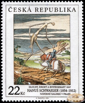 Чехия. 2004. Длинный, широкий и зоркий. 1897.  Гануш Швайгер [1854-1912] (Почтовая марка. MNH OG)