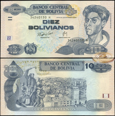 Боливия. 10 боливиано (Unc) 2007