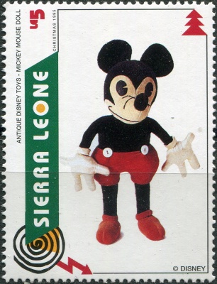 Сьерра-Леоне. 1995. Кукла Микки Мауса (Почтовая марка. MNH OG)