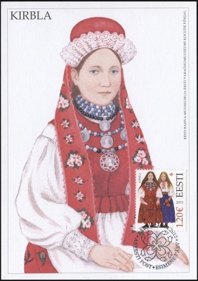 Эстония. 2015. Костюмы деревни Кирбла (Картмаксимум. Mint)