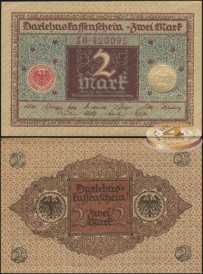 Германия [Веймарская респ.]. 2 марки (Unc) 1920