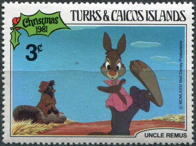 Теркс и Кайкос. 1981. Братец Кролик (Почтовая марка. MNH OG)
