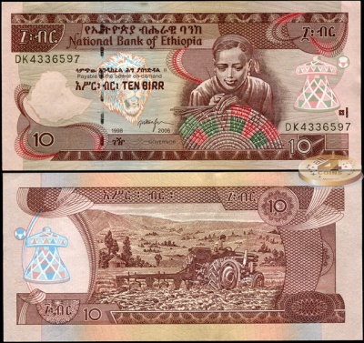Эфиопия. 10 быр (Unc) 2006