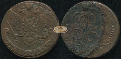 Россия. 5 копеек. 1781 (aVF) Е.М.