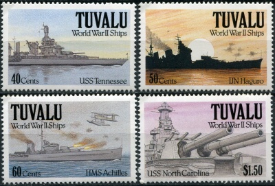Тувалу. 1991. Корабли во Второй мировой войне (Серия. MNH OG)